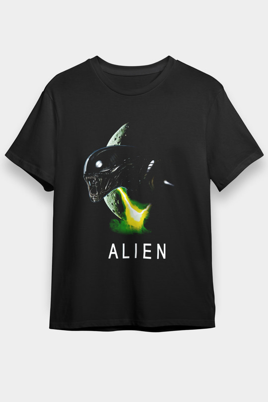 Alien Siyah Unisex Tişört T-Shirt