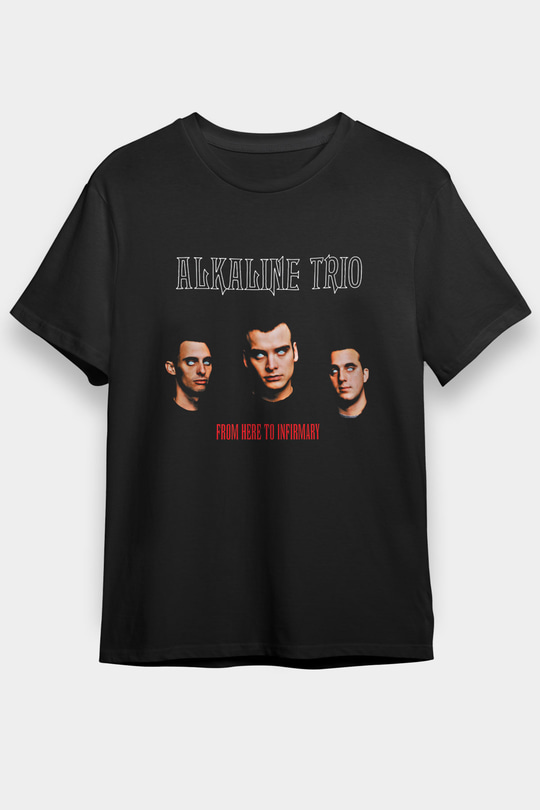 Alkaline Trio Baskılı Unisex Siyah Tişört