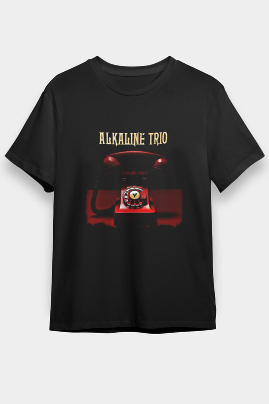 Alkaline Trio Baskılı Unisex Siyah Tişört