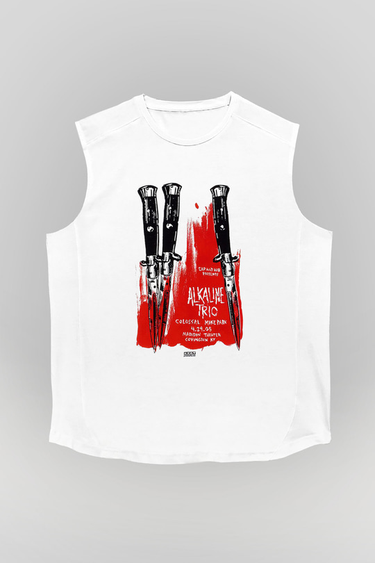 Alkaline Trio Beyaz Unisex Kolsuz Tişört