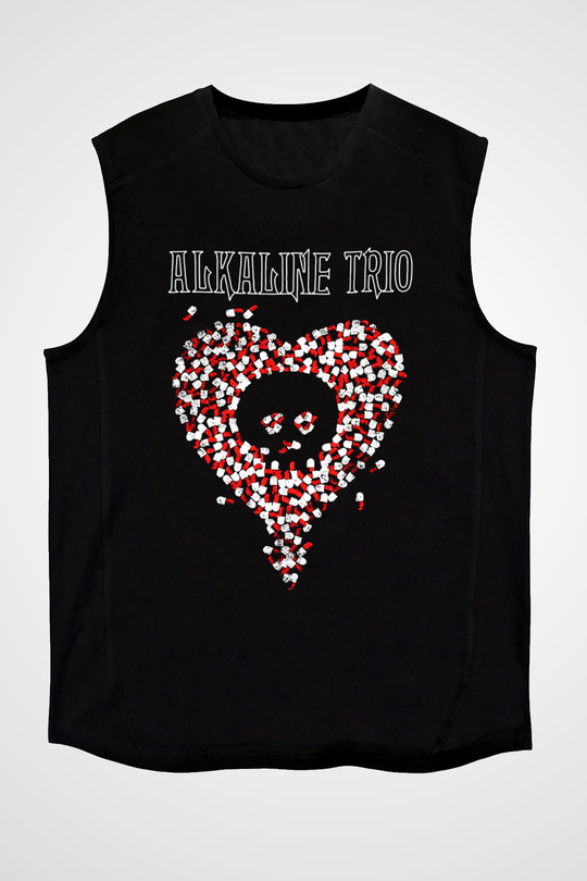 Alkaline Trio Siyah Unisex Kolsuz Tişört