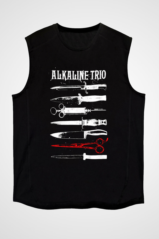 Alkaline Trio Siyah Unisex Kolsuz Tişört