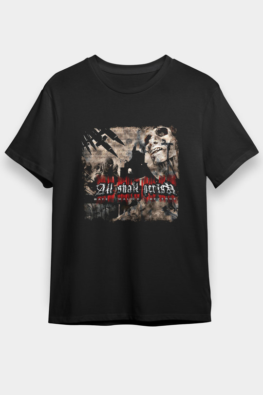 All Shall Perish Baskılı Unisex Siyah Tişört