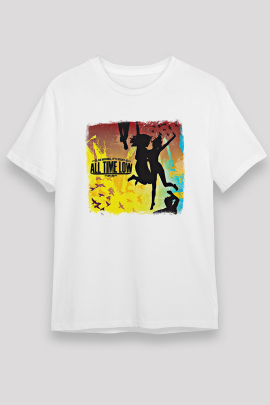 All Time Low Baskılı Unisex Beyaz Tişört