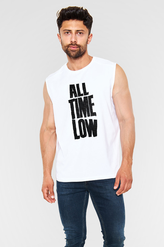 All Time Low Beyaz Unisex Kolsuz Tişört