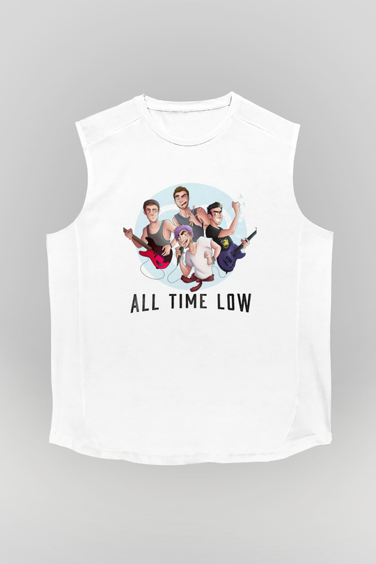 All Time Low Beyaz Unisex Kolsuz Tişört