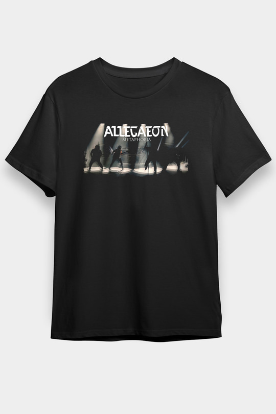 Allegaeon Baskılı Unisex Siyah Tişört - Tshirt