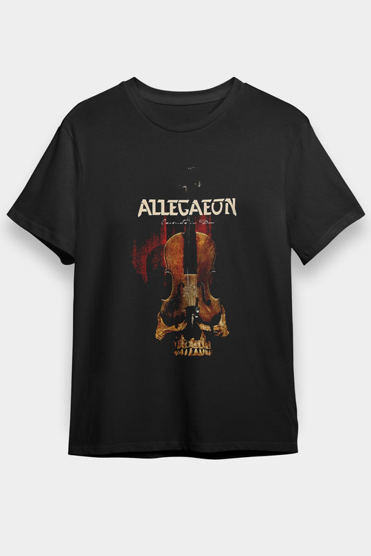 Allegaeon Baskılı Unisex Siyah Tişört - Tshirt