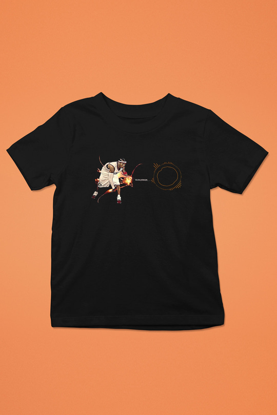 Allen Iverson Baskılı Unisex Siyah Çocuk Tişört - Tshirt