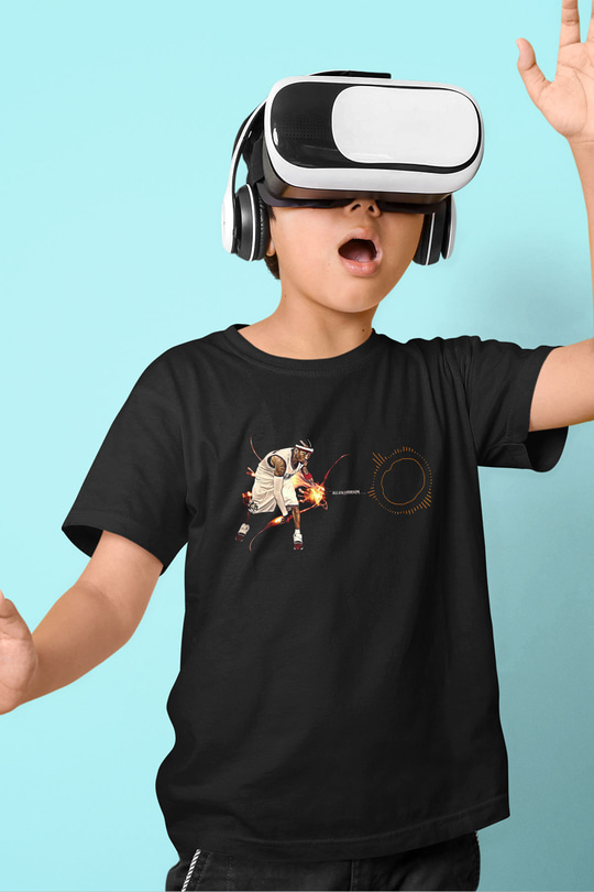 Allen Iverson Baskılı Unisex Siyah Çocuk Tişört - Tshirt