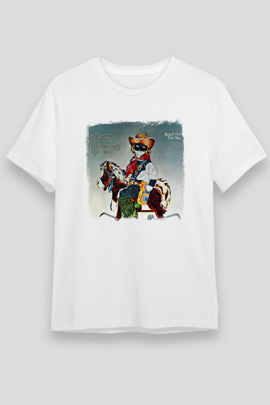 Allman Brothers Band Baskılı Unisex Beyaz Tişört