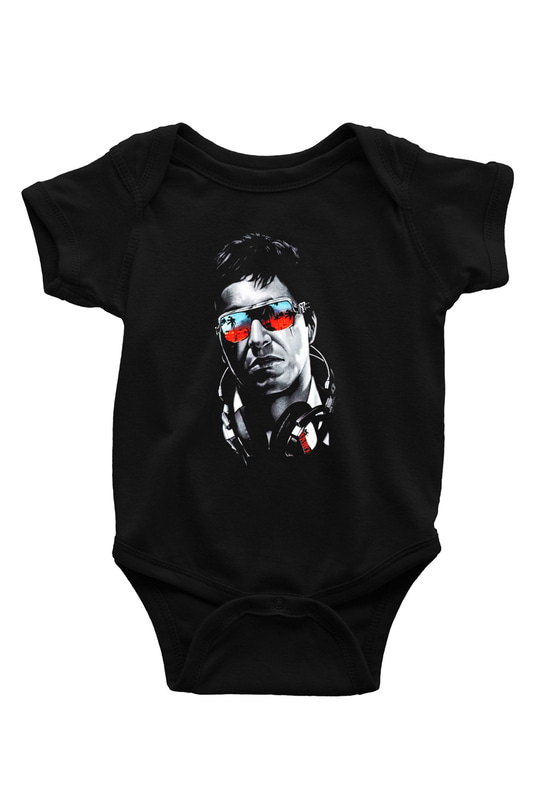 Alpacino Baskılı Siyah Bebek Body - Zıbın