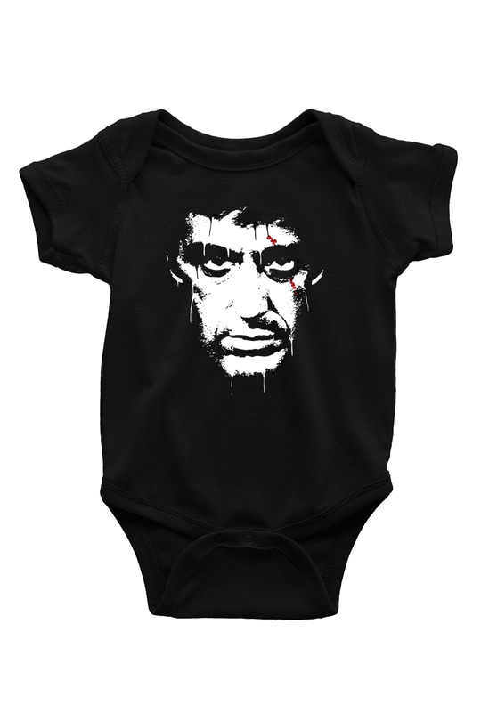 Alpacino Baskılı Siyah Bebek Body - Zıbın