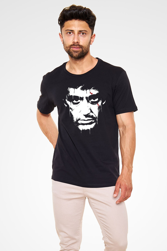 Alpacino Siyah Unisex Tişört T-Shirt - TişörtFabrikası