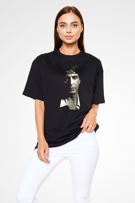 Alpacino Siyah Oversize Tişört Oversize T-shirt - TişörtFabrikası