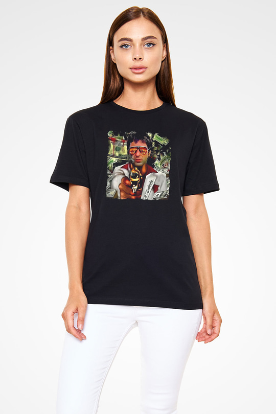 Alpacino Siyah Unisex Tişört T-Shirt - TişörtFabrikası