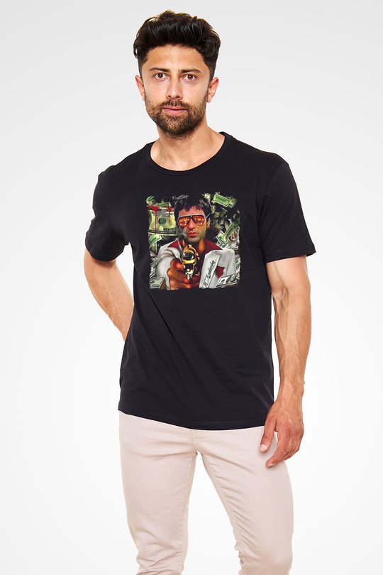 Alpacino Siyah Unisex Tişört T-Shirt - TişörtFabrikası