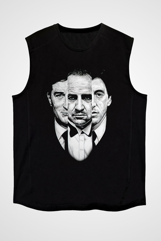 Alpacino The Godfather Siyah Unisex Kolsuz Tişört