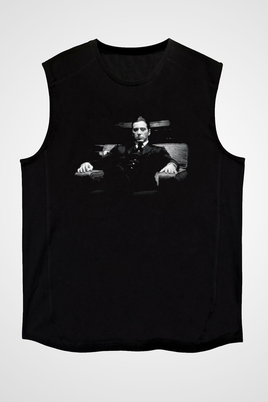 Alpacino The Godfather Siyah Unisex Kolsuz Tişört