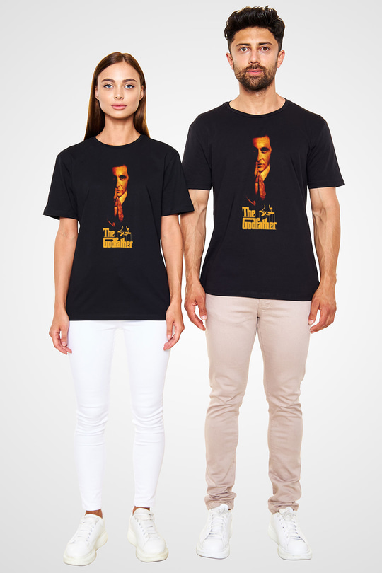 Alpacino The Godfather Siyah Unisex Tişört T-Shirt - TişörtFabrikası