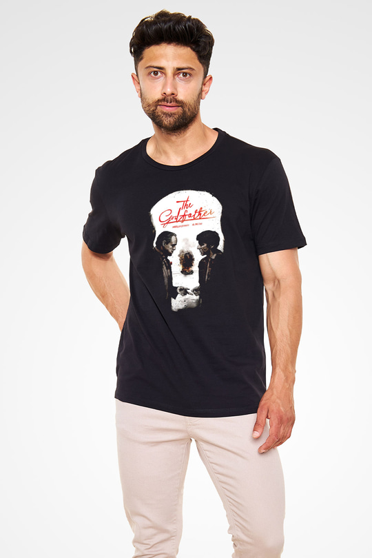 Alpacino The Godfather Siyah Unisex Tişört T-Shirt - TişörtFabrikası