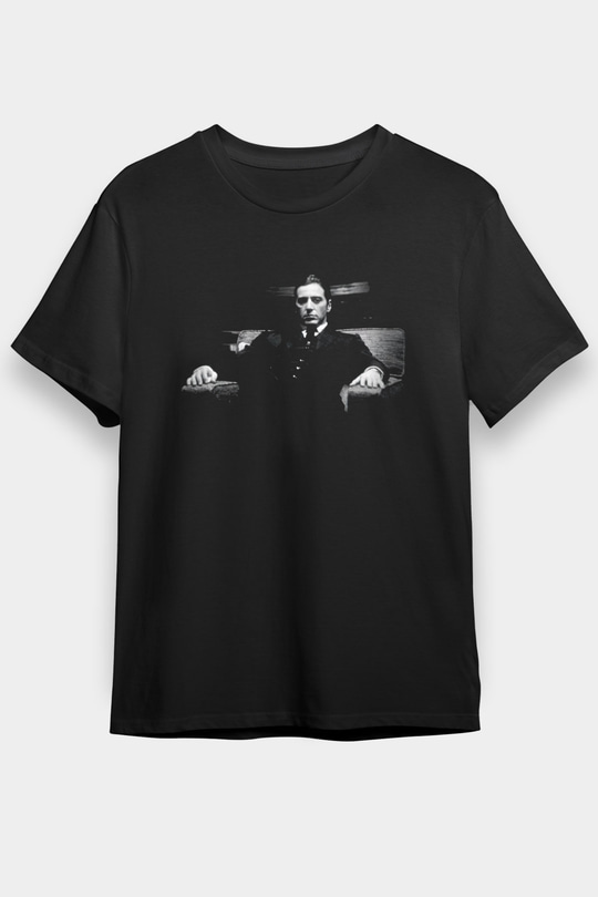 Alpacino The Godfather Siyah Unisex Tişört T-Shirt - TişörtFabrikası