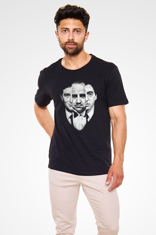Alpacino The Godfather Siyah Unisex Tişört T-Shirt - TişörtFabrikası