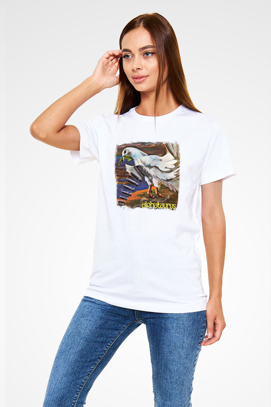 Alphataurus Baskılı Unisex Beyaz Tişört