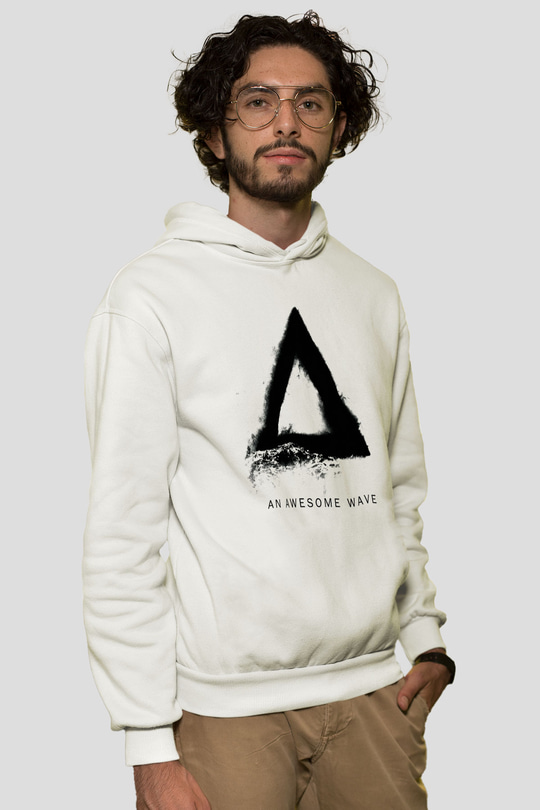 Alt-J Beyaz Unisex Kapşonlu Sweatshirt