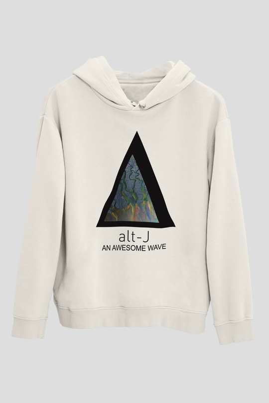 Alt-J Beyaz Unisex Kapşonlu Sweatshirt