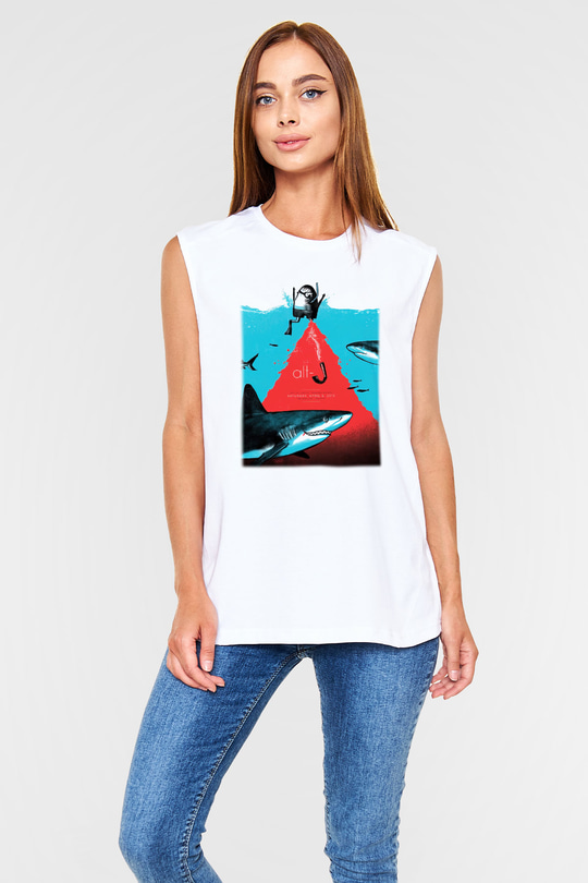 Alt-J Beyaz Unisex Kolsuz Tişört