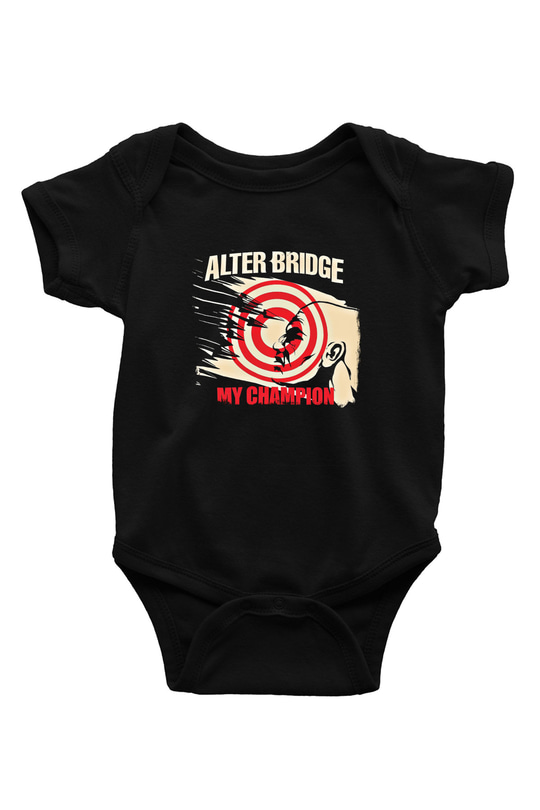 Alter Bridge Baskılı Unisex Siyah Bebek Body - Zıbın
