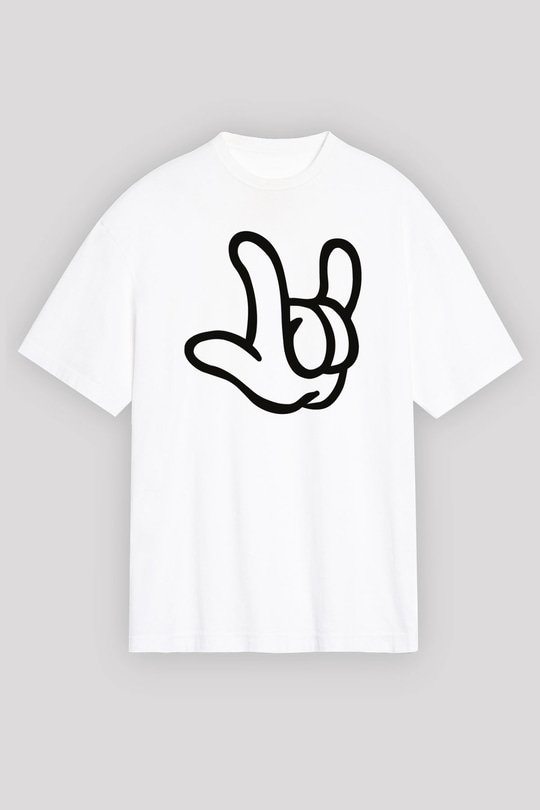 Alto Ritmo Rock Big Band Beyaz Unisex Oversize Tişört T-Shirt
