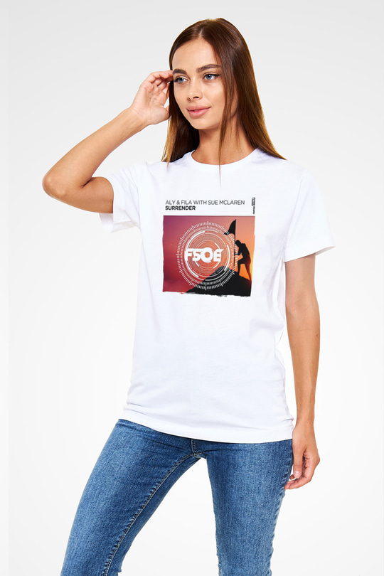Aly & Fila Beyaz Unisex Tişört T-Shirt - TişörtFabrikası