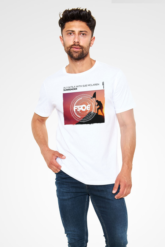 Aly & Fila Beyaz Unisex Tişört T-Shirt - TişörtFabrikası