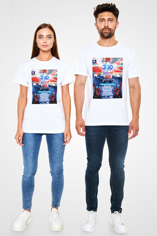 Aly & Fila Beyaz Unisex Tişört T-Shirt - TişörtFabrikası