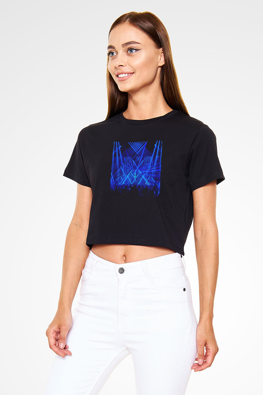 Aly & Fila Siyah  Crop Top Tişört