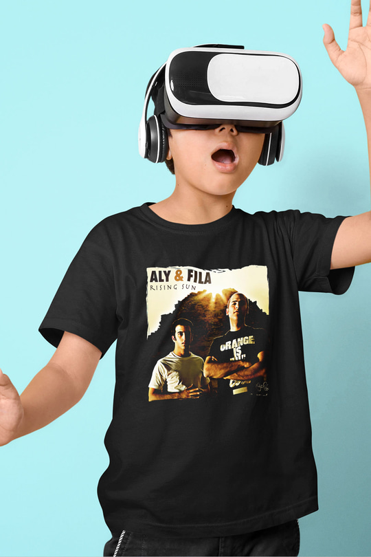 Aly & Fila Siyah Unisex Çocuk Tişört