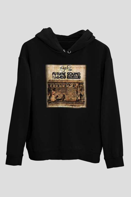 Aly & Fila Siyah Unisex Hoodie