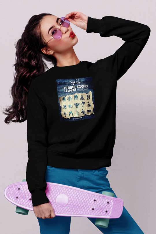 Aly & Fila Siyah Unisex Sweatshirt