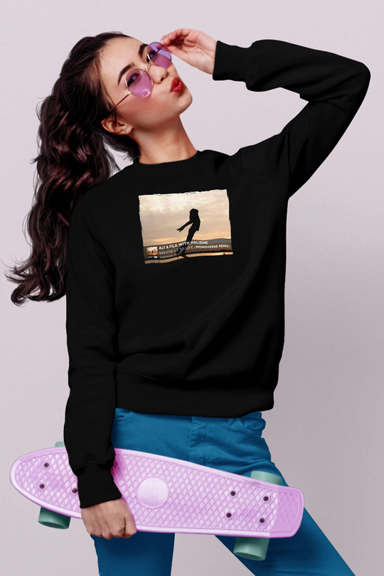 Aly & Fila Siyah Unisex Sweatshirt