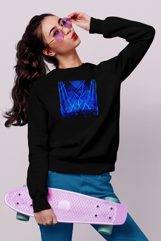 Aly & Fila Siyah Unisex Sweatshirt