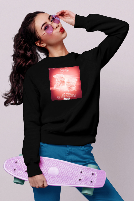 Aly & Fila Siyah Unisex Sweatshirt
