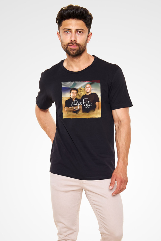 Aly & Fila Siyah Unisex Tişört T-Shirt - TişörtFabrikası