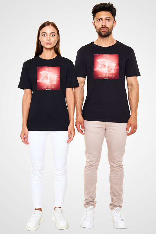 Aly & Fila Siyah Unisex Tişört T-Shirt - TişörtFabrikası