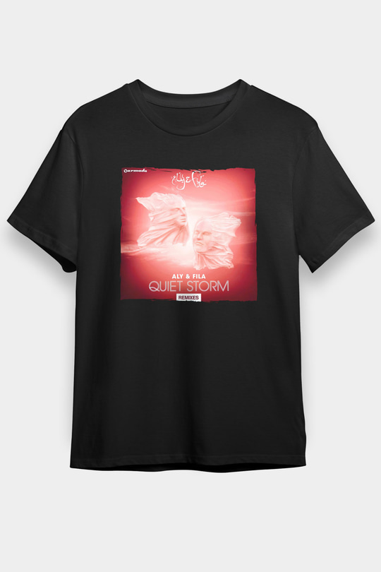 Aly & Fila Siyah Unisex Tişört T-Shirt - TişörtFabrikası