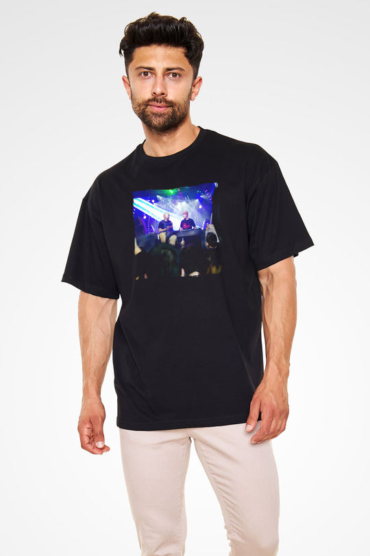 Aly & Fila Siyah Oversize Tişört Oversize T-shirt - TişörtFabrikası