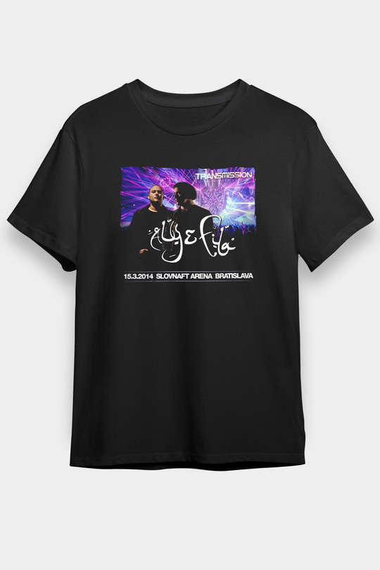 Aly & Fila Siyah Unisex Tişört T-Shirt - TişörtFabrikası