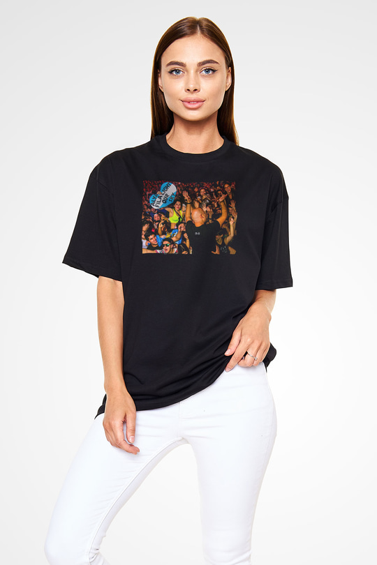 Aly & Fila Siyah Oversize Tişört Oversize T-shirt - TişörtFabrikası