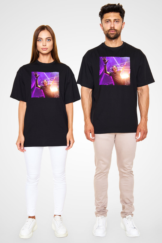 Aly & Fila Siyah Oversize Tişört Oversize T-shirt - TişörtFabrikası